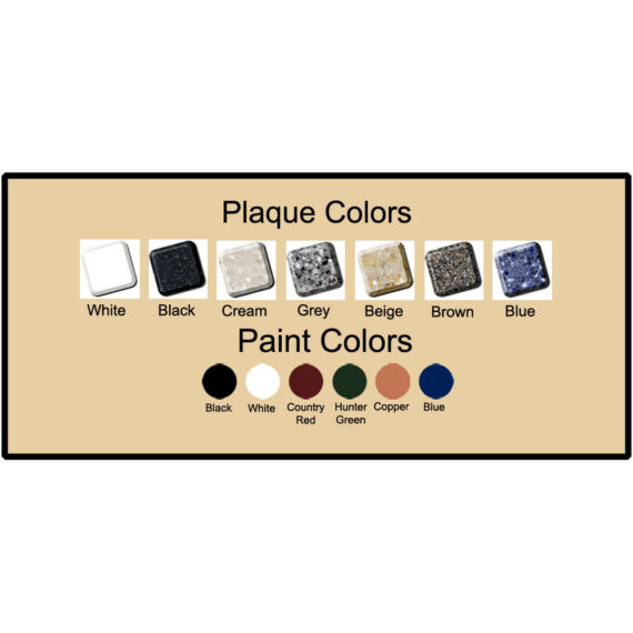 Address Plaque Colors