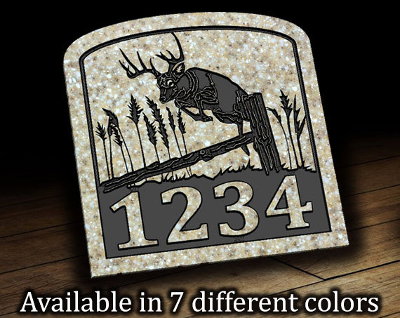 Jumping Deer Address Plaque