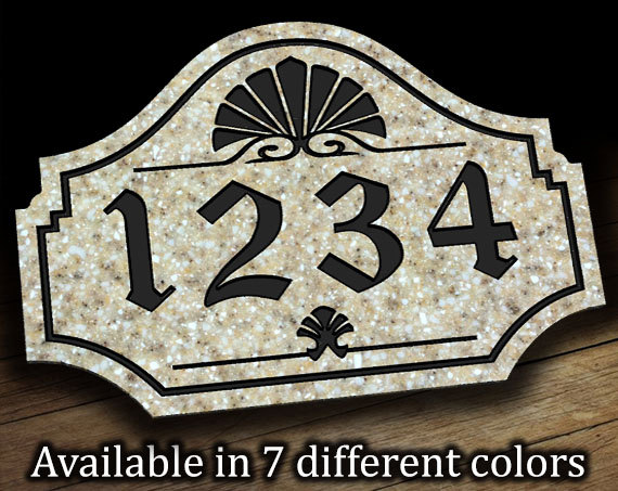 Address Plaque with Sea Shell Motif